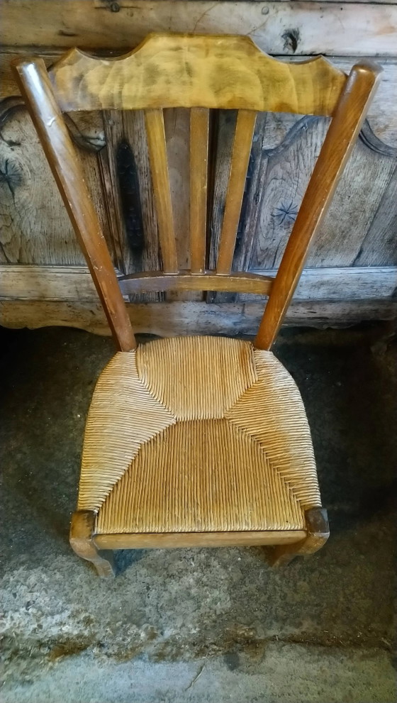 Sedia bassa in frassino e paglia – Sedie da pranzo, Wood, Vintage (photo 2 of 6)