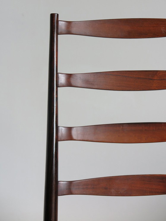 Sedie da pranzo in legno scuro di Arne Vodder, Danimarca, anni '60, set di 2, Mid Century Modern (foto 10 di 16)