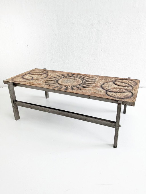 Lavastone salontafel van François Chaty voor Vallauris, jaren 60