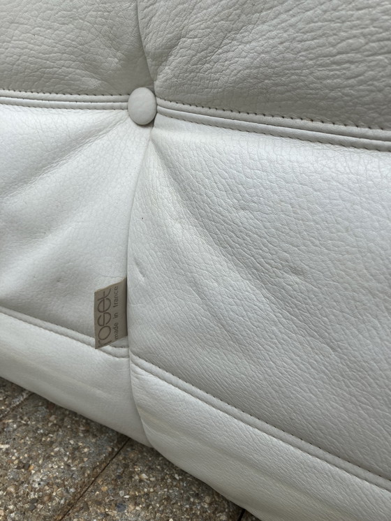 Image 1 of 100% autentico Ligne Roset Togo 1 posto, pelle bianco sporco '87