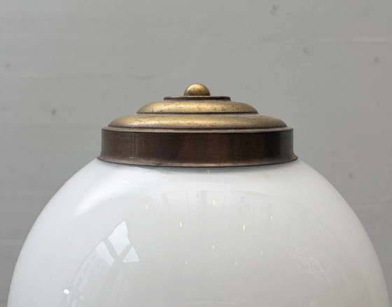 Image 1 of Table lamp with wavy glass shade, Murano glass, Italy, 1920s