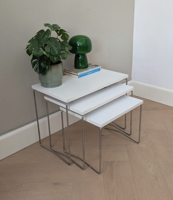 Image 1 of Vintage mimiset, nesting tables, Brabantia 