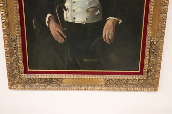 Image 1 of Pintura al óleo sobre lienzo, Retrato del Sr. Minney, siglo XX