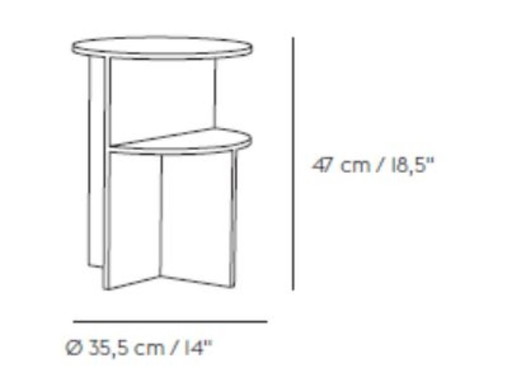 Table d'appoint design (marque : Muuto ; type : Moitiés)