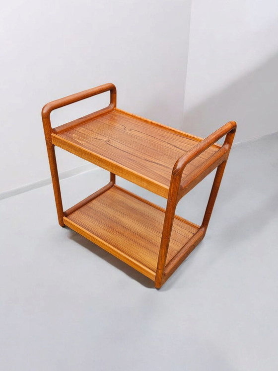 Image 1 of Mid - Century Cado Danish teak side table side trolley bar trolley 1970s Made in Denmark