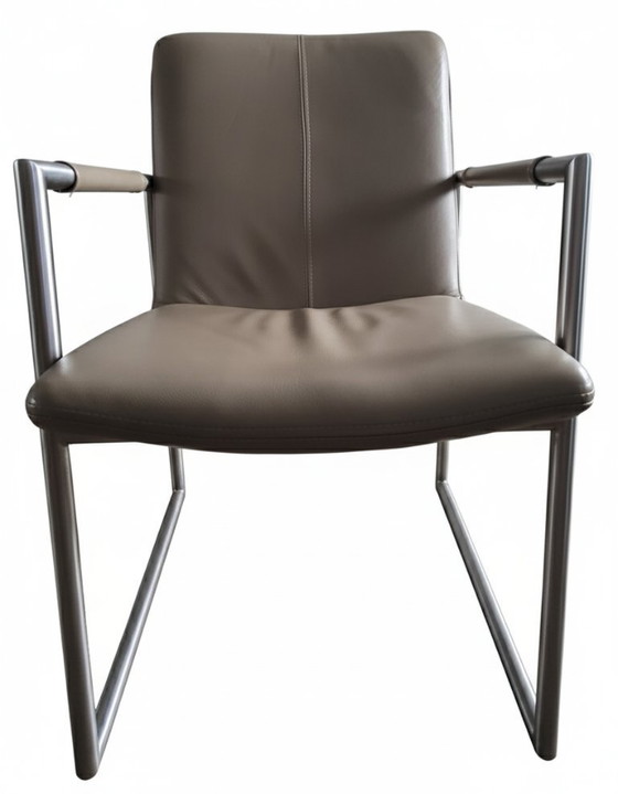 Image 1 of Chaises de salle à manger en cuir véritable - excellente qualité - lot de 6