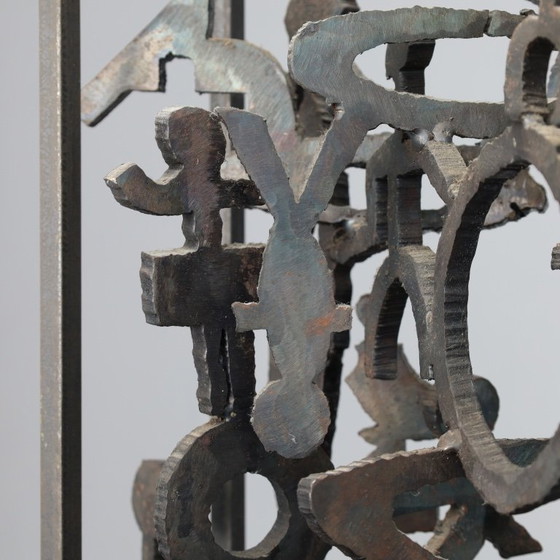 Image 1 of Handgeschnittene Stahlskulptur von Ben Oldenhof, Niederlande, 1999