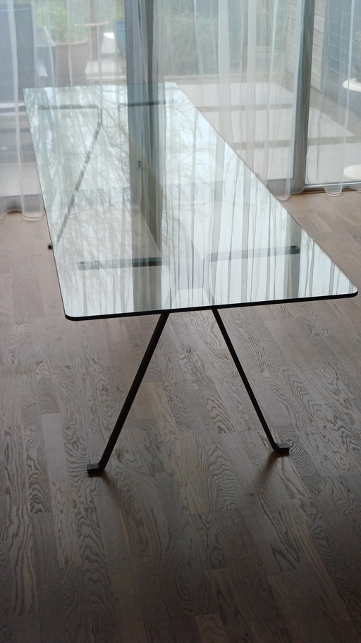 Beautiful Driade Model "Frate" Glass Table, Italian Design By Enzo Mari