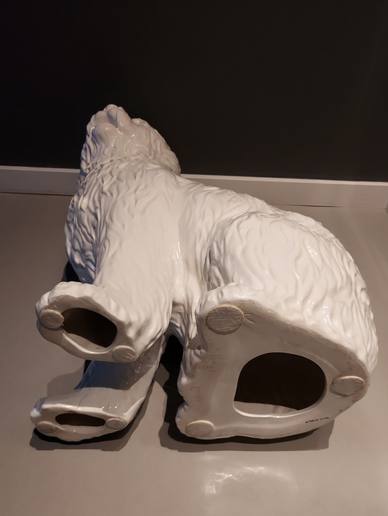 Image 1 of Statua di cane in ceramica italiana d'epoca alta 70 cm