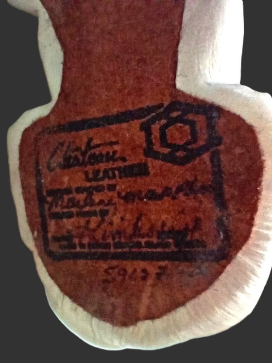 Image 1 of Borsa vintage in pelle Greyhound Château modellata a mano di metà secolo (Canada)