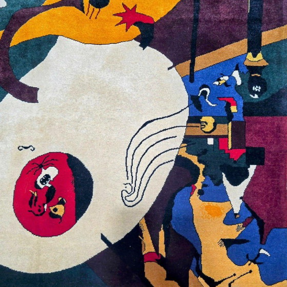Teppich im Stil von Joan Miró: Handgeknüpfter Wollteppich – Teppiche & Läufer, Wool (photo 8 of 8)