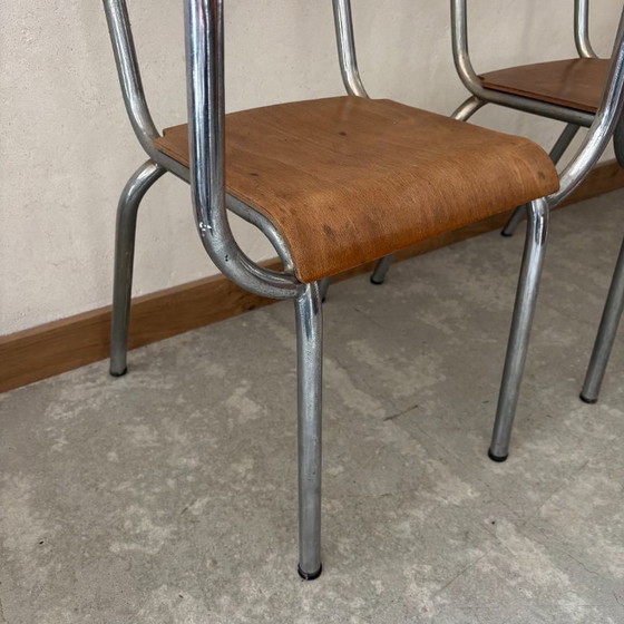 Image 1 of 2 sillones de cromo y madera