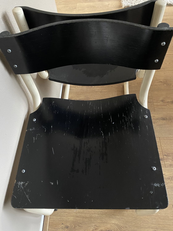 Image 1 of 4 vintage Bauhaus stijl stoelen buisframe sledestoel