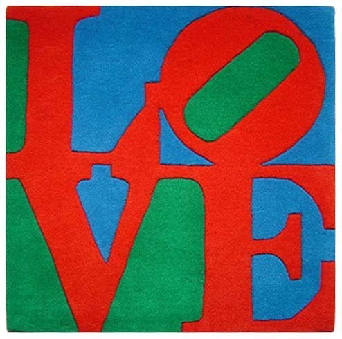 Image 1 of Klassiek LIEFDE - Gesigneerd wollen kunstwerk door Robert Indiana 1996/2007