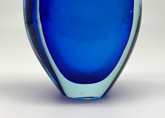 Image 1 of Vase en verre de Murano – Bleu cobalt – Vintage années 1960/1970