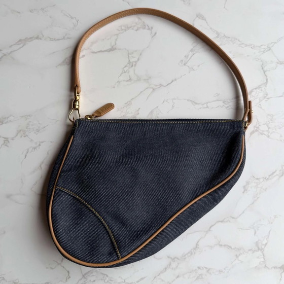 Christian Dior pochette de mezclilla Saddle – Clutches, Cuero, Denim, Vintage (photo 3 of 13)