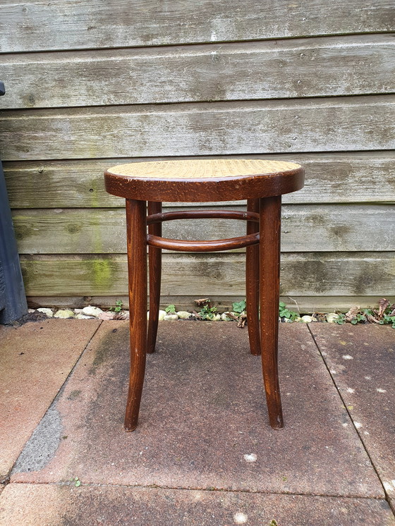 Image 1 of Thonet Romania Stool With Webbing