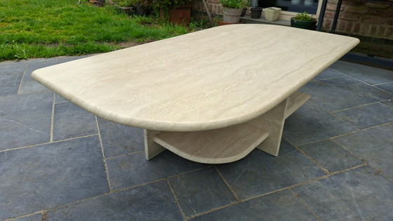 Image 1 of Vintage Travertine Coffee Table