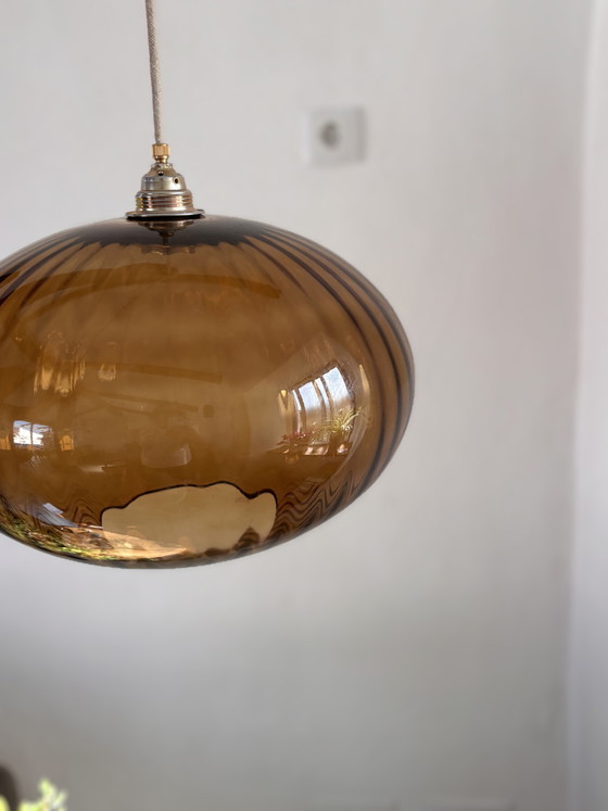 Grande lampada a sospensione vintage portoghese – Lampade a sospensione, Glass (photo 5 of 5)