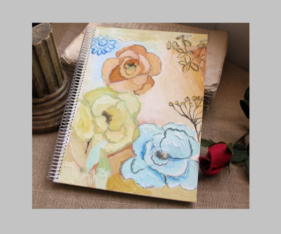 Image 1 of Hand-painted and hand-bound notebooks on handmade paper. Unique designs. Signed by the artist.