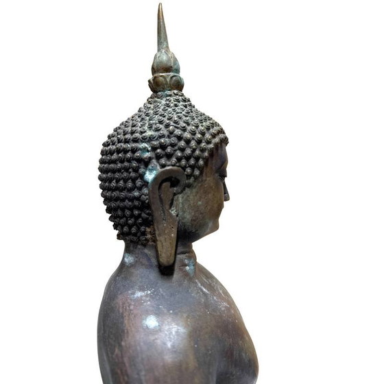 Estatua de Buda de bronce china temprana – Análisis técnico, Período Yongle (1402–1424) – Esculturas, Bronze (photo 10 of 13)