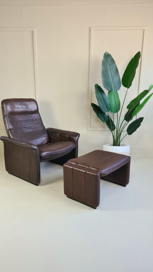 De Sede Exclusive model DS 52 Buffalo leather indestructible including footstool