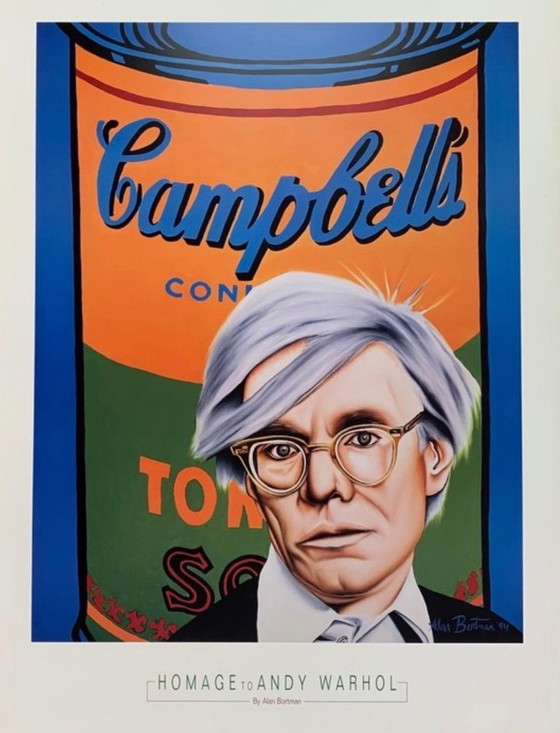 Image 1 of Alan Bortman: "Hommage an Andy Warhol". In der Platte signiert.