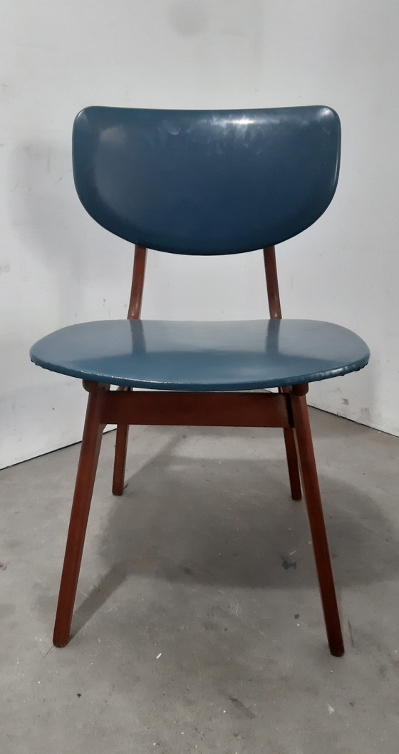 Image 1 of Set di sedie per sala da pranzo Louis van Teeffelen in teak degli anni '50