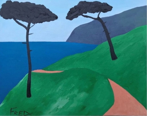 Huile sur toile au format 30x24cm. Non encadrée. 