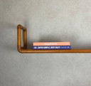 Vintage dyrlund wandplank, teakhouten plank organische vorm