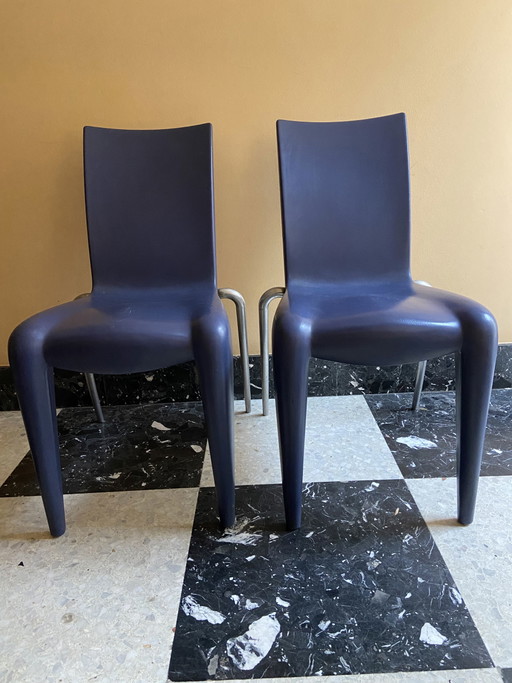 2 x Vitra Louis 20 chair by Philippe Starck