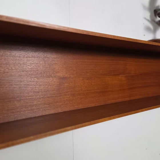 Walter Wirz, Wilhelm Renz vintage floating shelving units, Wood, Brown, Mid Century Modern (photo 6 of 17)