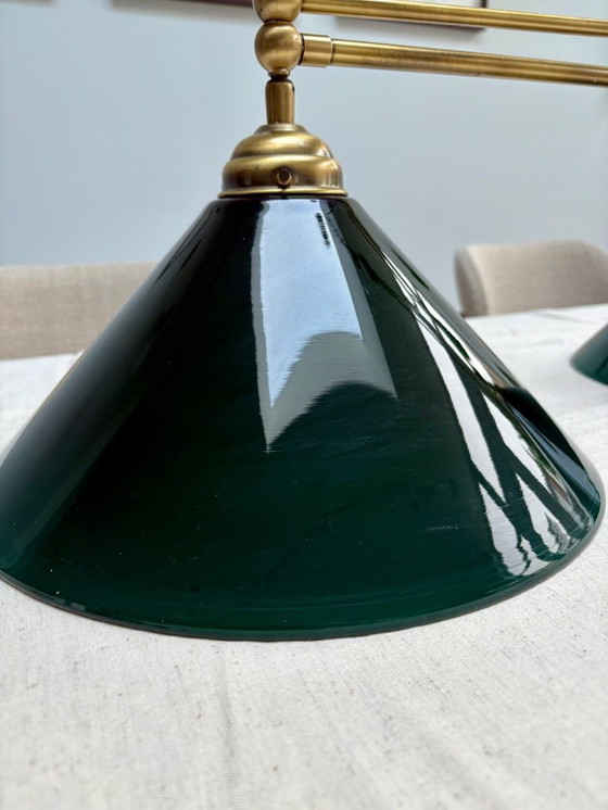 Image 1 of Vintage green Art Deco dining table lamp