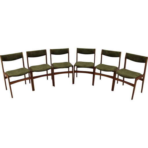 Set di 6 sedie da pranzo vintage in teak danese, anni '60