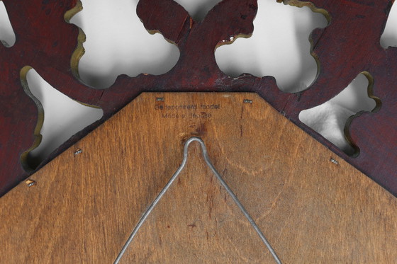 Image 1 of Baroque style oval wall mirror in gilded wood, France