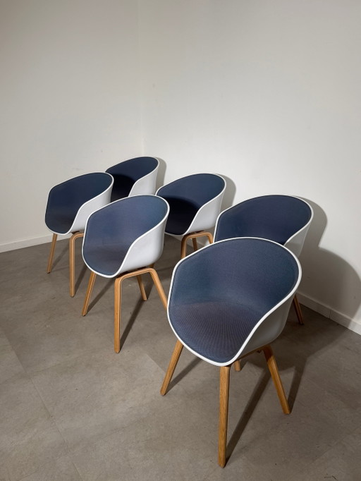 Ensemble de 6 chaises de salle à manger HAY About A Chair AAC 222 2.0 – eetkamerstoelen