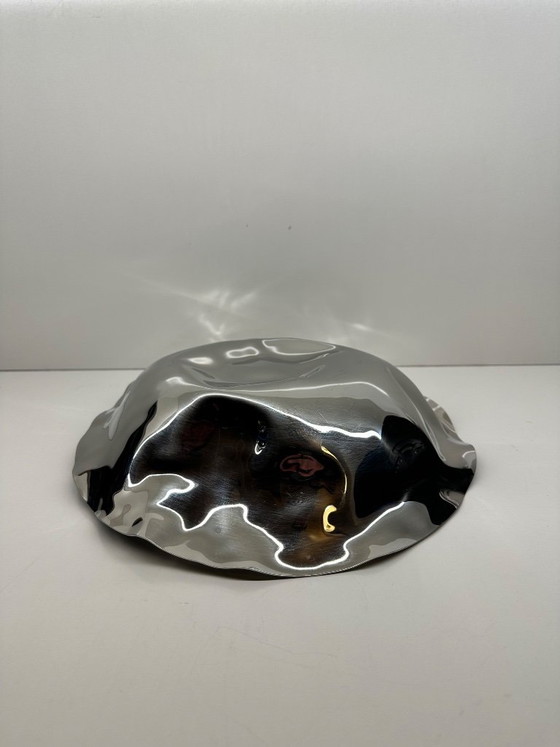 Image 1 of Sarrià Lluís Clotet wastebasket for Alessi 2000, Mirror Polished Chrome Stainless Steel, Signed