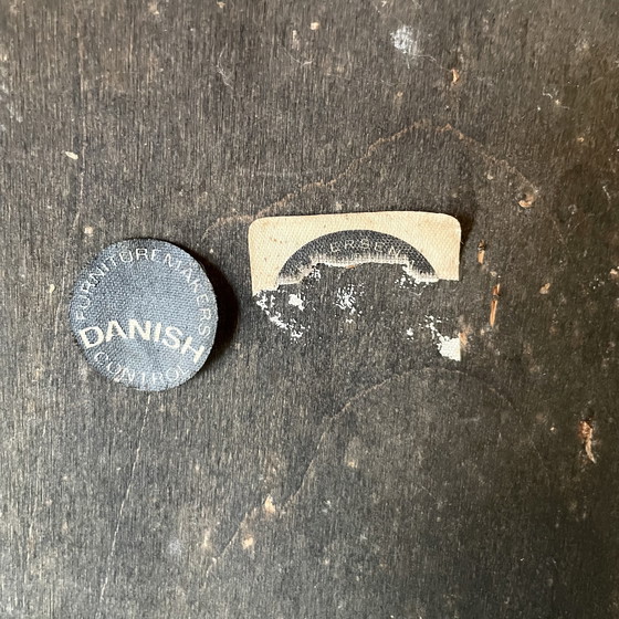 Image 1 of Sedia a dondolo scandinava: bianca con lana grigia