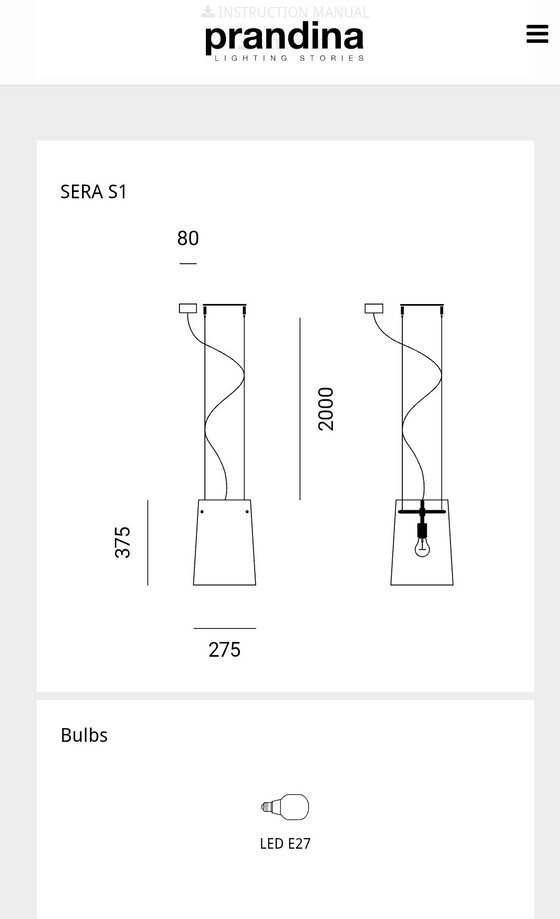 Image 1 of Prandina suspension Sera S1 37,5 cm