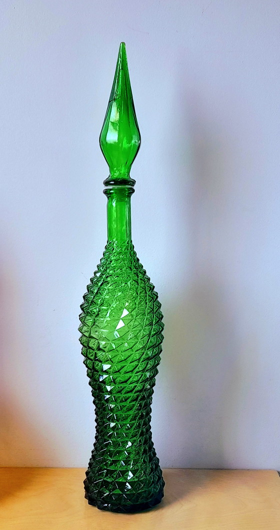 Image 1 of Green Empoli Italian carafe, 1970