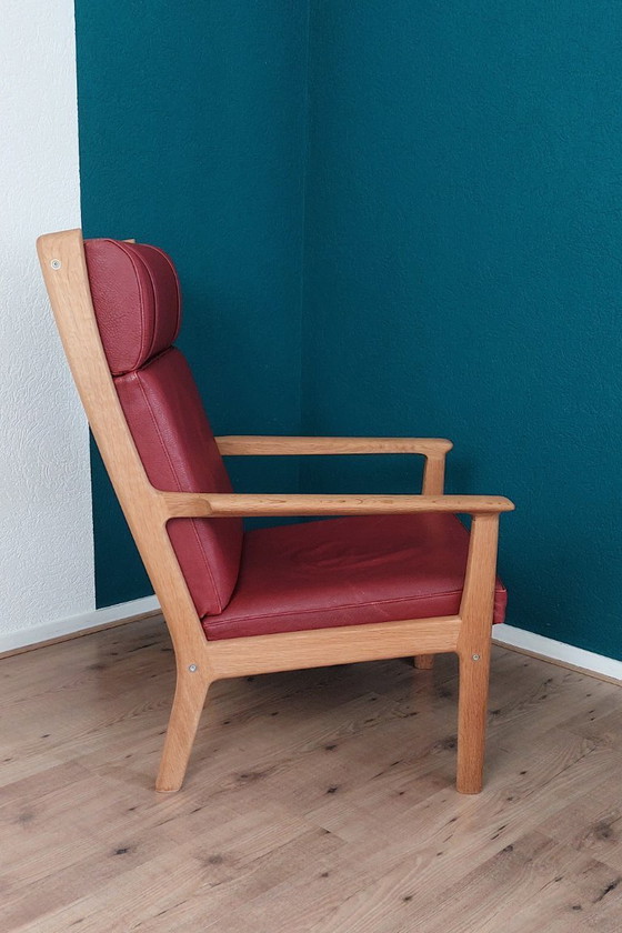 Image 1 of Fauteuil lounge à dossier haut Hans Wegner GE 265 pour Getama.
