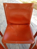 6 Sedie in pelle anilina anni 70 create da Mario Bellini per Cassina non presente il marchio