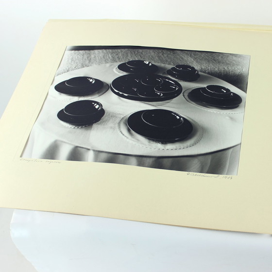 Image 1 of Set van 4 grote vintage foto's van keramisch kunstwerk door Ditta Abrahámová, Tsjecho-Slowakije 1980