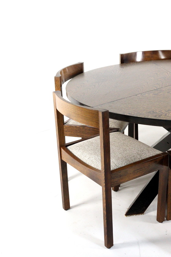 Image 1 of Gerard Geytenbeek wenge round dining table vintage