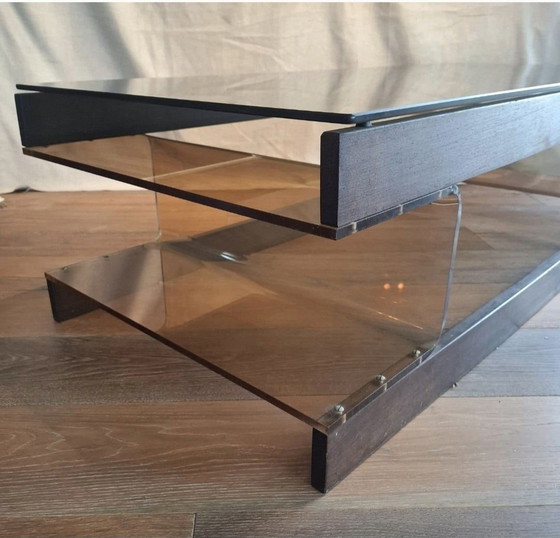 Tavolino da caffè vintage Roche Bobois Wengé Acrilico – Tavolini da caffè, Legno, Vetro (photo 8 of 15)