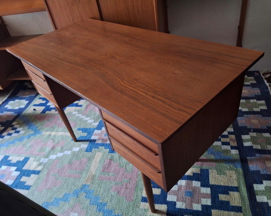 Image 1 of Mid Century Teak Desk, Denmark 1960s