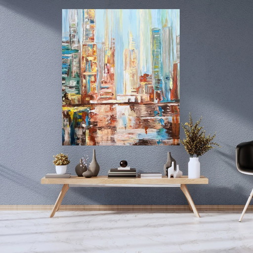 Schilderij 'Skyline NY', Corine Posthumus