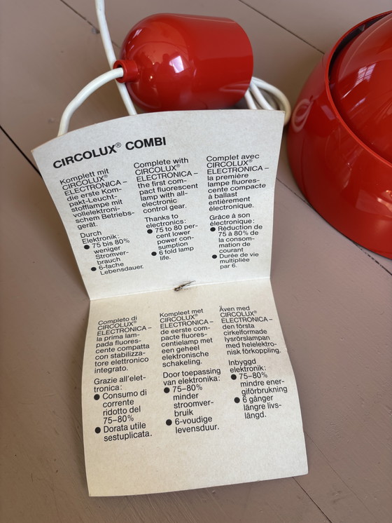 Image 1 of Vintage Osram hanglamp rood 