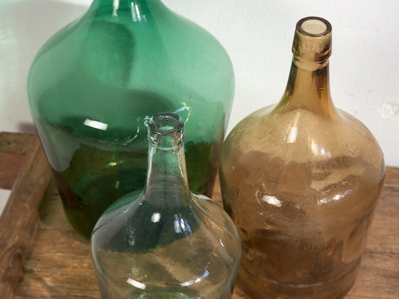 Antike Demijohns (ca. 1920). 3er Set #35 – Gläser & Karaffe, Glass (photo 16 of 16)