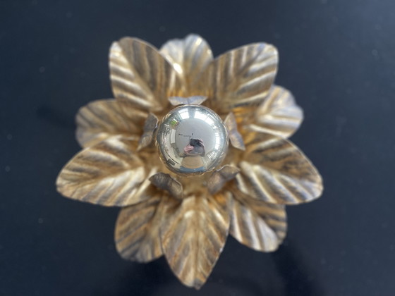 Image 1 of Karaktervolle en stijlvolle set van 3 vintage blad lampen - Hollywood Regency stijl